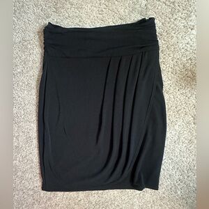 Cache Black Faux Wrap Black Skirt XS